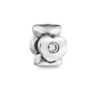 Pandora Heart CZ Crystal Charm