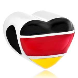 Pandora Heart Germany Flag Charm