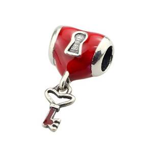 Pandora Heart Key Red Enamel Charm