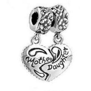 Pandora Heart Mother Daughter 2 Piece Charm