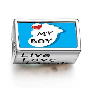 Pandora Heart My Baby Boy Live Love Laugh Charm image