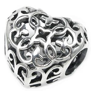 Pandora Heart Stamped Charm