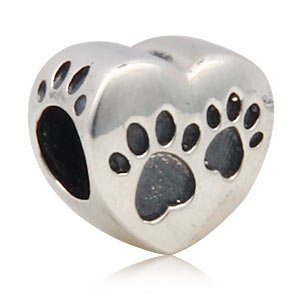 Pandora Heart With Paw Prints Charm image