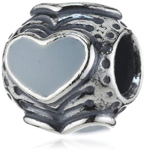 Pandora Hearts Light Grey Enamel Charm