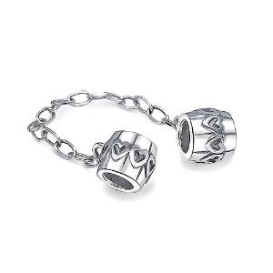 Pandora Hearts Locking Sterling Silver Charm