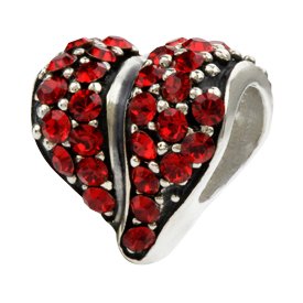 Pandora Heartstory Red Swarovski Crystal Charm