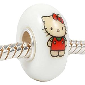 Pandora Hello Kitty White Glass Charm