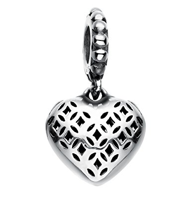 Pandora Hollow Heart Dangle Charm image