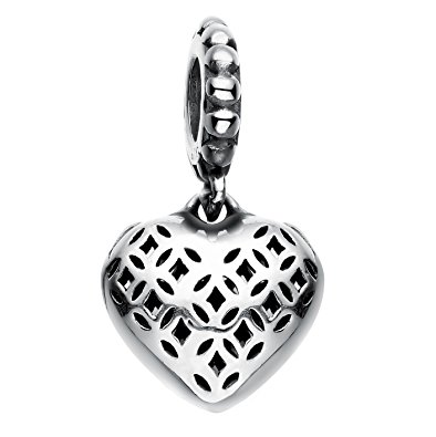 Pandora Hollow Heart Dangle Charm