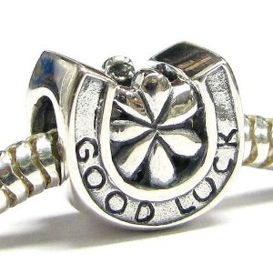 Pandora Horseshoe Flower Charm image