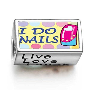 Pandora I Do Nails Words Live Love Laugh Photo Charm image