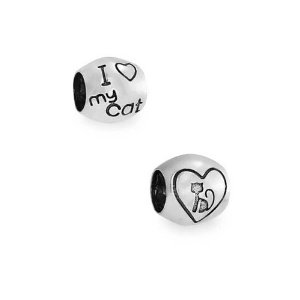 Pandora I Love My Cat Heart Message Charm image