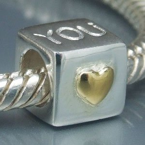 Pandora I Love You 14K Gold Plated Charm image