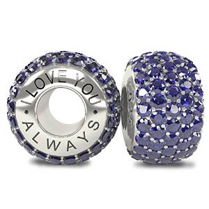 Pandora I Love You Always Purple Pave CZ Crystals Charm image