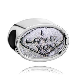 Pandora I Love You Beach Crystal Oval Charm