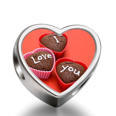 Pandora I Love You Cupcakes January Birthstone Photo Charm image