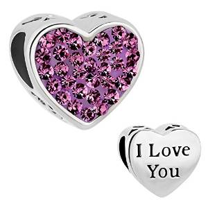 Pandora I Love You Heart With Crystal Stones Charm image
