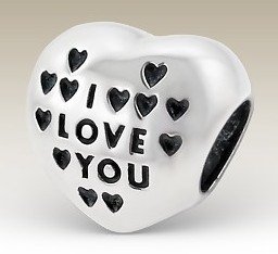 Pandora I Love You Hearts Charm image