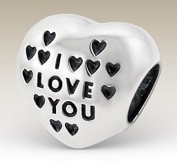 Pandora I Love You Hearts Charm