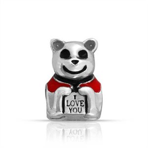 Pandora I Love You Red Teddy Bear Charm