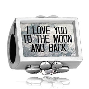 Pandora I Love You To The Moon And Back Photo Charm image