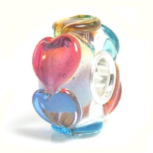 Pandora Infinity Love Goes Round Glass Charm