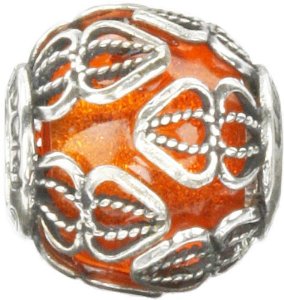 Pandora Italy Glass Filigree Cage Charm