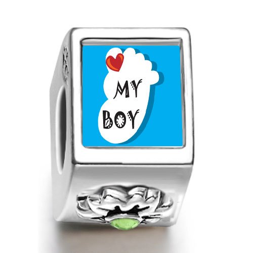 Pandora Its A Baby Boy Heart Photo Charm image