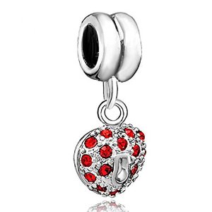 Pandora January Birthstone Crystal Heart Love Dangle Charm image