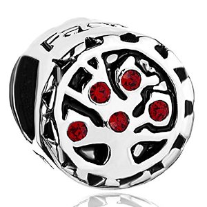 Pandora January Crystal Tree Of Life Wheel Charm image