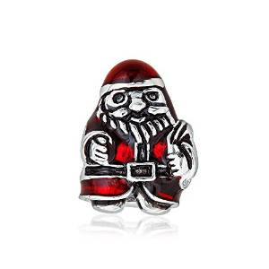 Pandora Jolly Father Christmas Red Enamel Charm