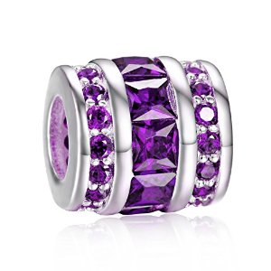 Pandora June Birthstone Light Purple Barrel Charm