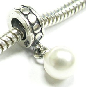 Pandora June Birthstone White Pearl Charm image