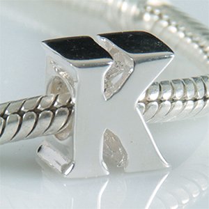 Pandora K Initial Letter Charm