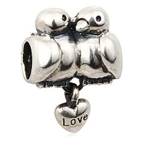 Pandora Kissing Love Birds Charm image