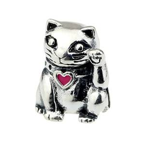 Pandora Kitty Cat Pale Pink Crystal Charm