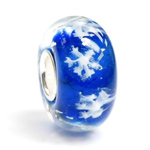 Pandora Let It Snow Snowflake Blue Glass Charm image