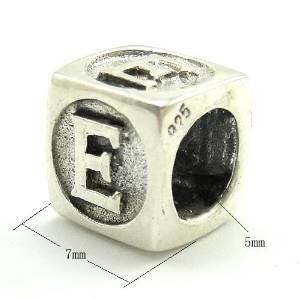 Pandora Letter E Silver Charm