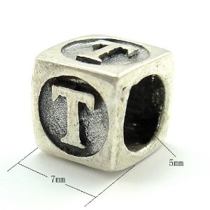 Pandora Letter T Dice Cube Charm