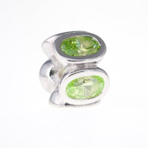 Pandora Light Green CZ Silver Charm image