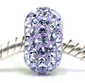Pandora Light Purple Lavender Crystal Charm