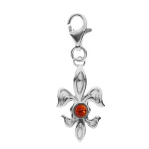 Pandora Lily Crystal Amber Flower Crystal Charm image