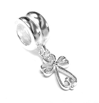 Pandora Little Filigree Heart Flower Cross Dangle Charm