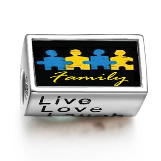 Pandora Live Love Laugh Puzzle Photo Charm image