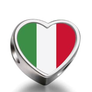 Pandora Logo Italy Heart Photo Charm