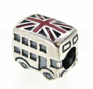 Pandora London Bus UK Flag Enamel Charm