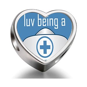 Pandora Love Being A Nurse Heart Photo Charm image