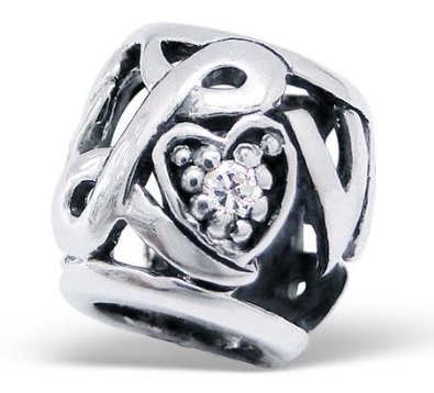 Pandora Love CZ Crystal Double Sided Charm