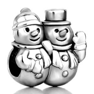 Pandora Lovely Snowman Couple Charm image
