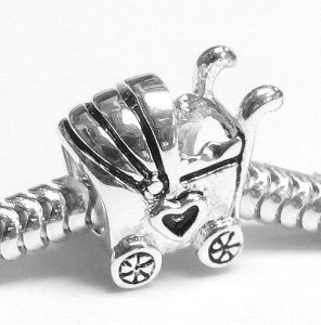 Pandora Lover Heart Baby Cart Charm